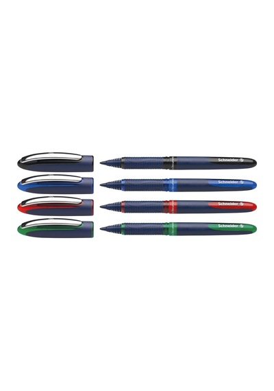 Schneider One Business Konik Uçlu Roller Kalem, 0,6 Mm, 4 Adet Çok Renkli