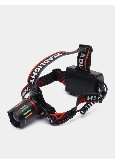 Peakstar Ps-2910 3000 Lümen Şarjlı Profesyonel Zoomlu Kamp Avcı Balıkçı Kafa Lambası Feneri Siyah
