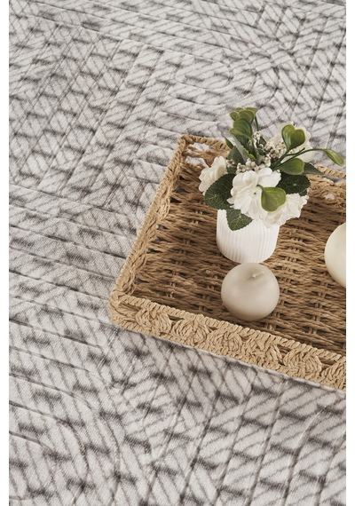 Villadia Home Textile Kaymaz Taban Modern Desen Halı Yolluk Leke Tutmaz Kolay Temizlenir Koridor Salon Yatak Mutfak Odası Vd4038gri Gri
