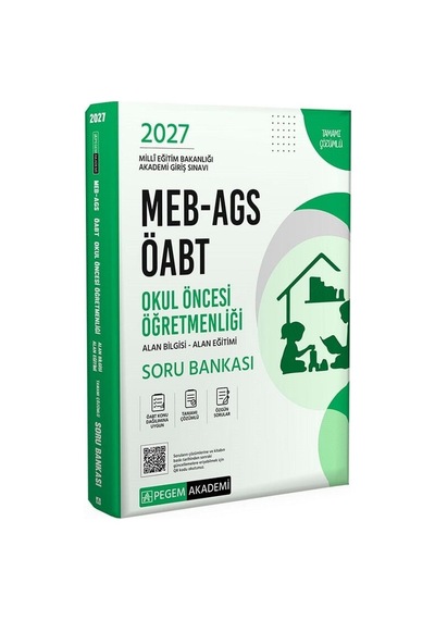 Pegem 2027 Öabt Meb-ags Okul Öncesi Öğretmenliği Soru Bankası Çözümlü Pegem Akademi Yayınları