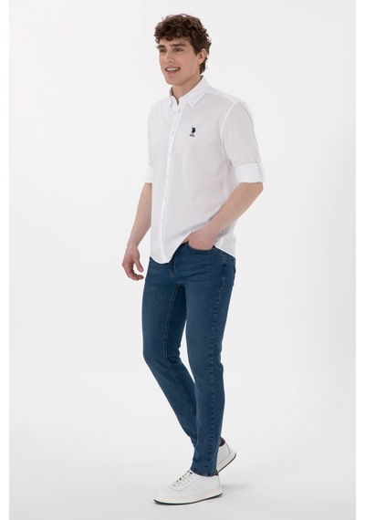 U.S. Polo Assn. U.s. Polo Assn. Erkek Beyaz Uzun Kollu Regular Gömlek 2170101