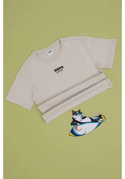 U.S. Polo Assn. Erkek Çocuk Açık Gri Comfort Bisiklet Yaka Tişört 50300064-VR001