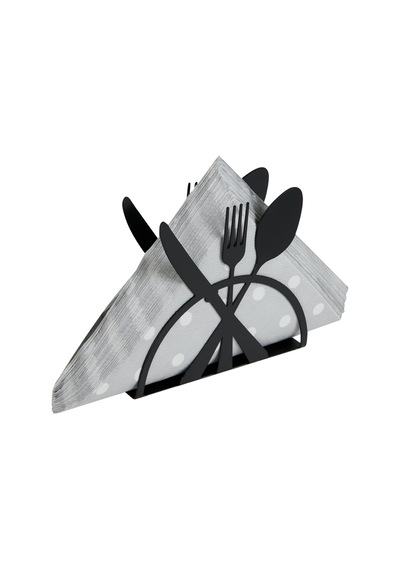 M&cc Concept Kitchen Metal Peçetelik - Siyah Renkli