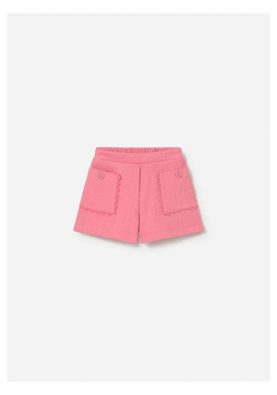 Kız Bebek Cepli Şort Pembe 1201 Pembe