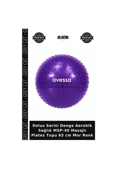 Delux Serisi Denge Aerobik Sağlık Msp-40 Masajlı Plates Topu 65 Cm Mor Renk