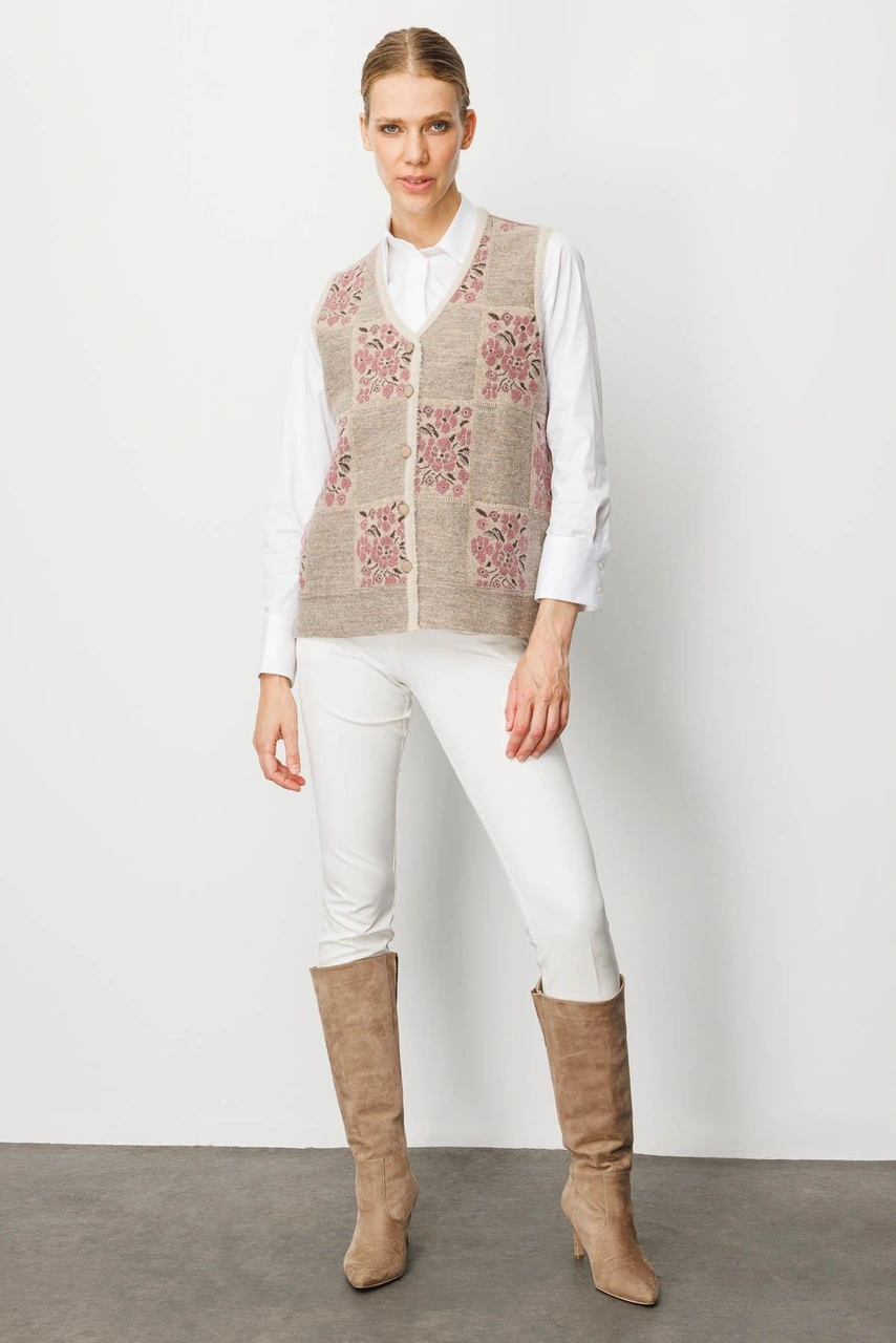 Desen Triko Kadın Pıtırcık Çiçekli Patchwork Keçe Yün Yelek Bej Y.g..kurusu Bej Y.g..kurusu Desen Triko Kadın Pıtırcık Çiçekli Patchwork Keçe Yün Yelek Bej Y.g..kurusu Bej Y.g..kurusu