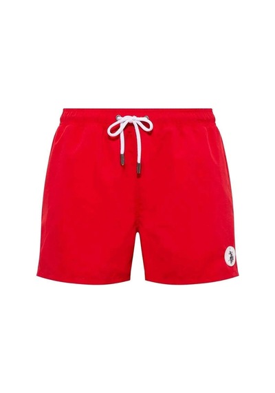 U.S. Polo Assn. Erkek Kırmızı Orta Boy Deniz Şortu 22006 Kırmızı