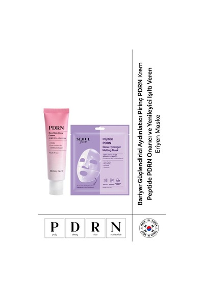 Dermal Kuru Ve Hassas Ciltler İçin Nemlendirici Pirinç Pdrn Krem 50 Gr Ve Peptid Eriyen Maske 34 Gr