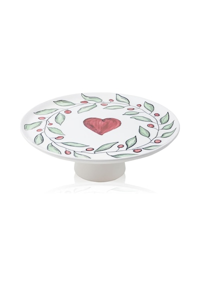 The Mia Luv Ayaklı Servis Tabağı 10x30 Cm Çok Renkli