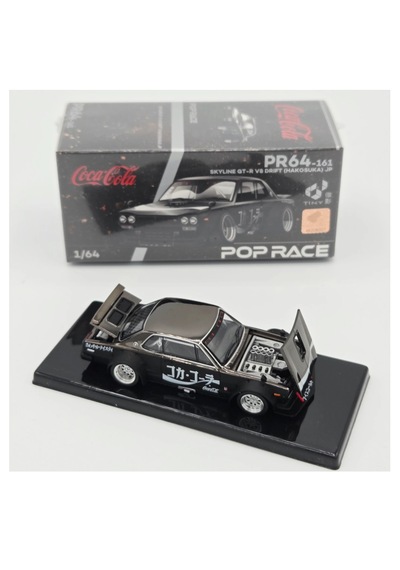 Pop Race Nissan Skyline Gt-r Drift Coca Cola Zero Jp Black Chrome 161 1/64 Özel Seri