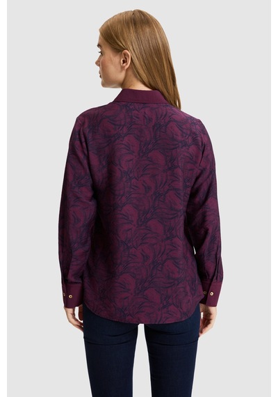 U.S. Polo Assn. Kadın Bordo Uzun Kollu Gömlek 50331577-vr180 Dark Plum