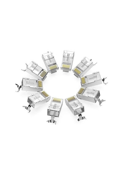 4229 Cat7 Rj45 Jack Internet Patch Kablo Ucu Konnektör Jak (10 Adet)