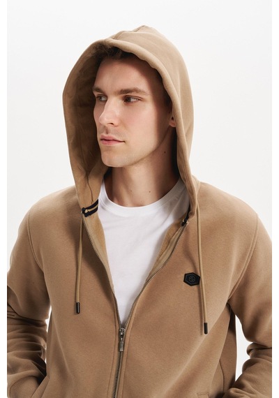 AR-MA Arma Erkek Regular Fit 3 İplik Kapüşonlu Sweatshirt Fermuarlı, Fleto Cepli, Kalın Kumaş K30324650502 Gri - Bej AR-MA Arma Erkek Regular Fit 3 İplik Kapüşonlu Sweatshirt Fermuarlı, Fleto Cepli, Kalın Kumaş K30324650502 Gri - Bej