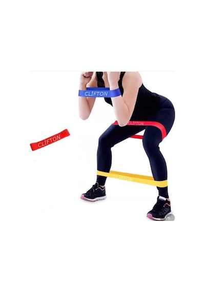 Aerobik Band Pilates Yoga Fitness Squat Çalışma Lastiği Kırmızı
