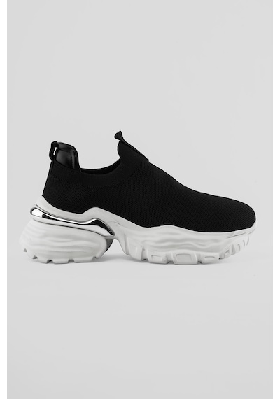 Mubiano Kadın Sneaker Kalın Taban Slip On Spor Ayakkabı Aurex Siyah Siyah