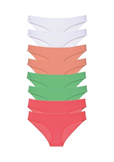Royaleks 8 adet Süper Eko Set Likralı Kadın Slip Külot 527 RYL-EKO8045 Çok Renkli