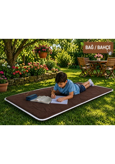 Zish Tekstil Flexı 5 Cm 160x200 Katlanır Kamp Yatağı Karavan, Misafir Ve Anne Yanı Yatağı Kahverengi