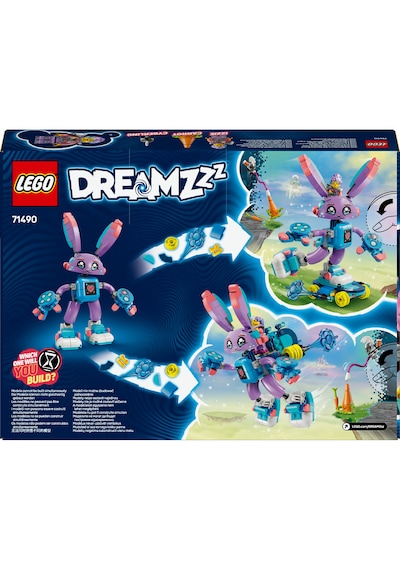 LEGO® DREAMZzz™ Izzie ve Oyun Tavşanı Bunchurro 71490 - 7 Yaş ve Üzeri Çocuklar için Yaratıcı Oyuncak Yapım Seti (252 Parça)