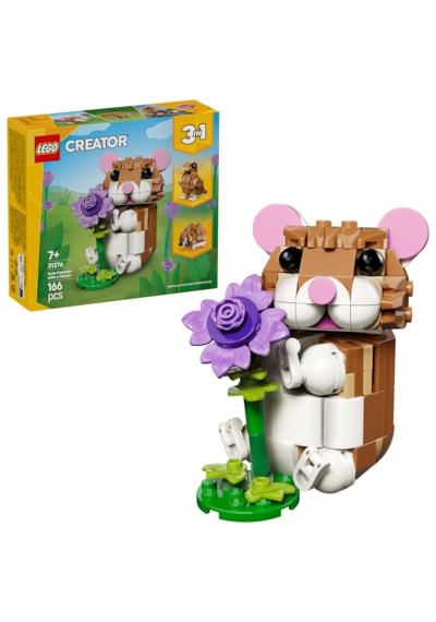 LEGO® Creator 3’ü 1 Arada Sevimli Hamster ile Çiçek 31376 – 7 Yaş ve Üzeri Çocuklar için Yaratıcı Oyuncak Yapım Seti (166 Parça)