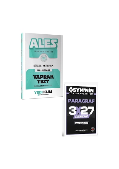 Yediiklim 2027 Ales Master Sözel Yetenek Yaprak Test+ Evp Akademi Paragraf