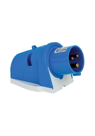Mete Enerji 3x16a. Ip44 Duvar Fişi Eğik Gövdeli Vidalı Bağlan T24423v