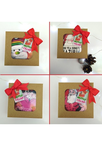 Erkek Yılbaşı Hediyesi Gri En Güçlü Noel Baba Boxer Gri
