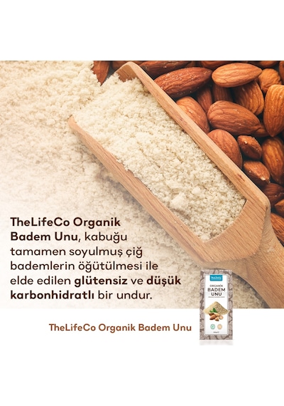 TheLifeCo Organik Badem Unu 2 x 250 G