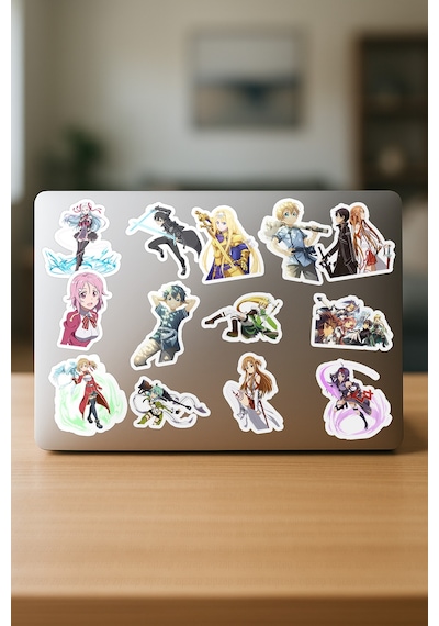 Sword Art Online Sao Anime Sticker Paketi 20 Adet Çok Renkli