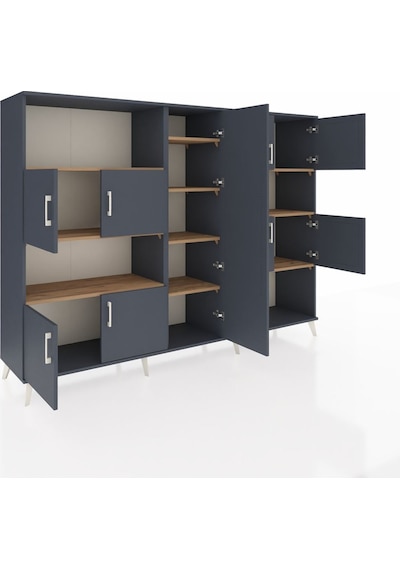 Hyperion Dolap 10 Raflı 9 Kapaklı 220x44x163 Antrasit-antrasit/ça Antrasit-antrasit/çam Hyperion Dolap 10 Raflı 9 Kapaklı 220x44x163 Antrasit-antrasit/ça Antrasit-antrasit/çam