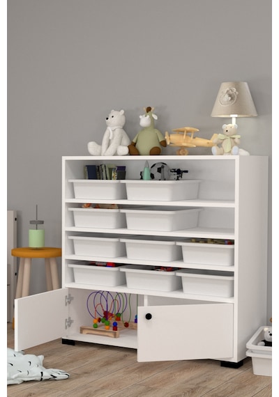 Rüya No.6 On İki Sepetli Modern Kullanışlı Çok Amaçlı Dolap Beyaz-beyaz Rüya No.6 On İki Sepetli Modern Kullanışlı Çok Amaçlı Dolap Beyaz-beyaz