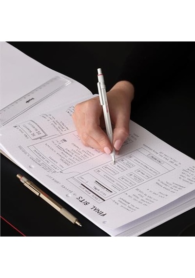 Rotring 600 İnci Beyaz Tükenmez Kalem Genel