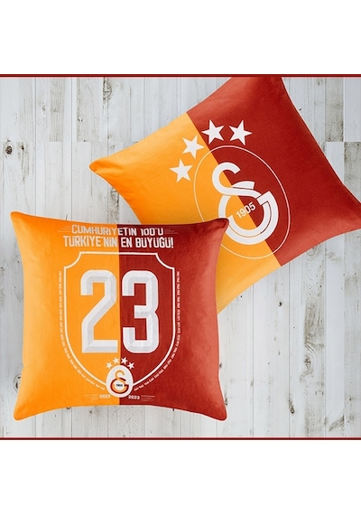 Taç Lisanslı Kırlent Galatasaray Şampiyonluk 40x40
