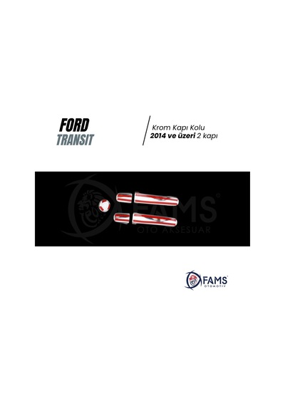 Ford Transit Krom Kapı Kolu 2 Kapı 5 Parça 2014 Üzeri P. Çelik