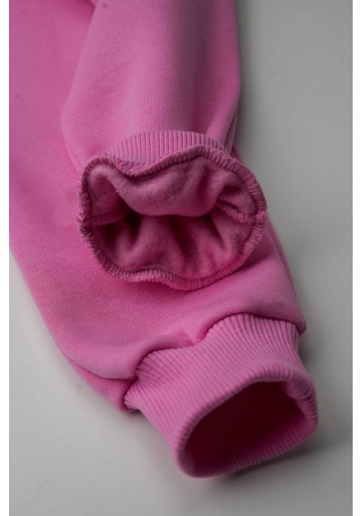Heyadventure Kız Çocuk Jogger Eşofman Altı 3 İplik Şardonlu Cepli Paçası Kaşkorseli Pembe
