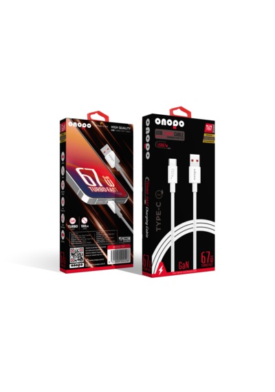 Onopo T67 Usb-a To Type-c 67w Turbo Şarj Ve Data Kablosu
