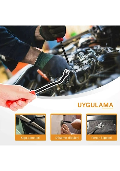 635 Parça Araç Panel Klips Seti + Söküm Aleti Takımı Kasa Iç Döşeme Klipsi Tampon Sabitleme Çıkarma Seti