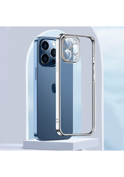 Apple Uyumlu iPhone Ally Fashion Series 13 Pro 6.1inç Kilif Renkli Kenar Lazer Çerçeveli Silikon