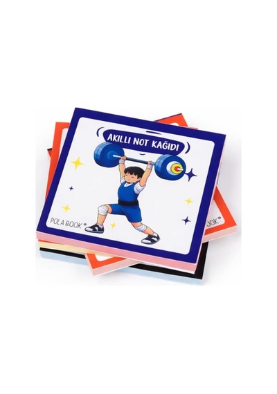 Sporcu Arabalı 4'lü Mini Akıllı Not Kağıdı Seti 100 Sayfa Yapışkansız Post-it