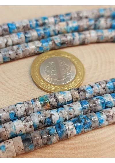 Bileklik Boy Dumortierit Taşı Şekilli 3x6mm Yarım Dizi 49336 18cm Uzunluğundadır Çok Renkli