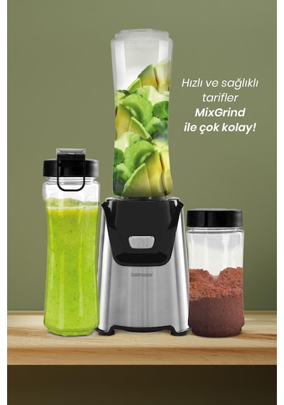 Goldmaster Mixgrind 2 in 1 Kişisel Smoothie Blender ve Kahve Baharat Öğütücü