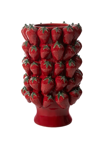 Mudo Home Strawberry Vazo 27x27x40cm Kırmızı