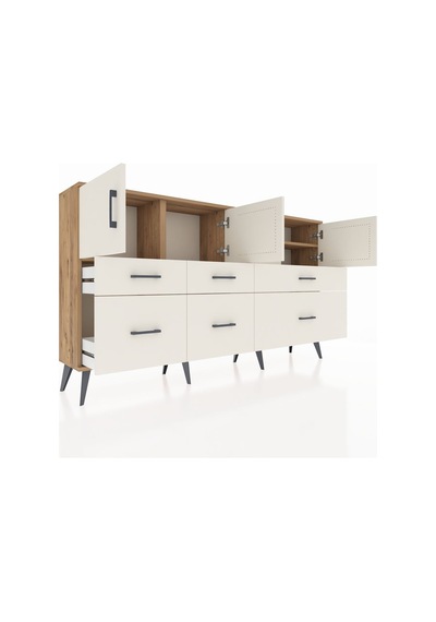 Arges Konsol 4 Raflı 6 Çekmeceli 4 Kapaklı 176x30x99 Çam-aytaşı Aytası - Atlas Çam Arges Konsol 4 Raflı 6 Çekmeceli 4 Kapaklı 176x30x99 Çam-aytaşı Aytası - Atlas Çam