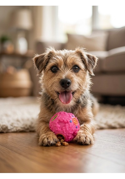 Sesli Kedi Köpek Ödül Maması Topu Isırmaya Dayanıklı Zeka Oyuncağı