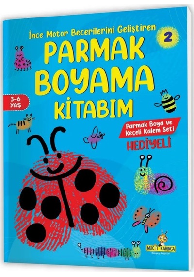 3-6 Yaş İnce Motor Becerilerini Geliştiren Parmak Boyama Kitabım
