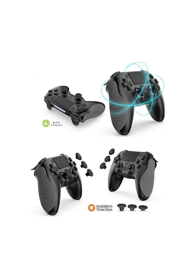 Tp4-0421 Ps4 6 Eksen Yönlü Dual Titreşimli Bluetooth Ergonomik Oyun Kolu