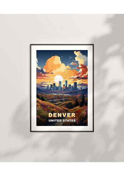 Çerçevesiz Poster Denver'ın Parlayan Ufku