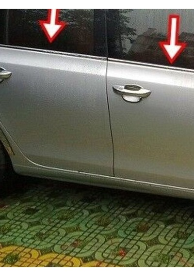 Vw Golf 6 2010-2011-2012 Krom Cam Çıtası 4 Parça Paslanmaz Uyumlu