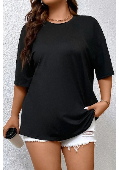 Unisex Pusula Baskılı T-shirt Siyah