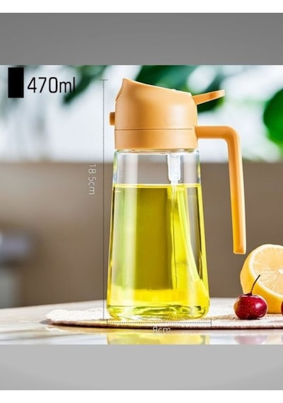 Çift Fonksiyonlu Zeytinyağı Sprey Difüzör Mutfak Sirke Soya Sosu Sprey 1 Adet Yeşil Diğer