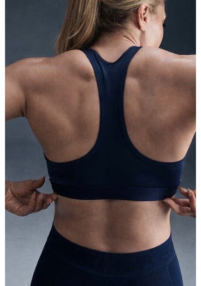 Nike Training Swoosh Medium Support Sports Bra Kadın Spor Sütyen Bra Lacivert